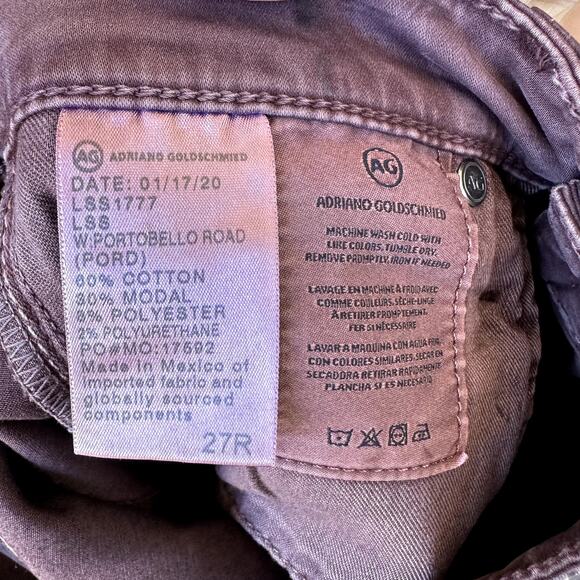 NWOT AG Farrah Skinny Ankle Coated Jeans 27R Portobello Leather Look High Rise - Picture 8 of 9